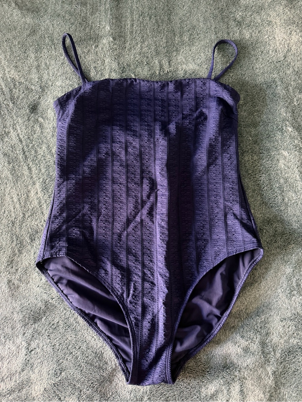 Boden Skinny Strap Swimsuit Navy‎ Texture Size 10
